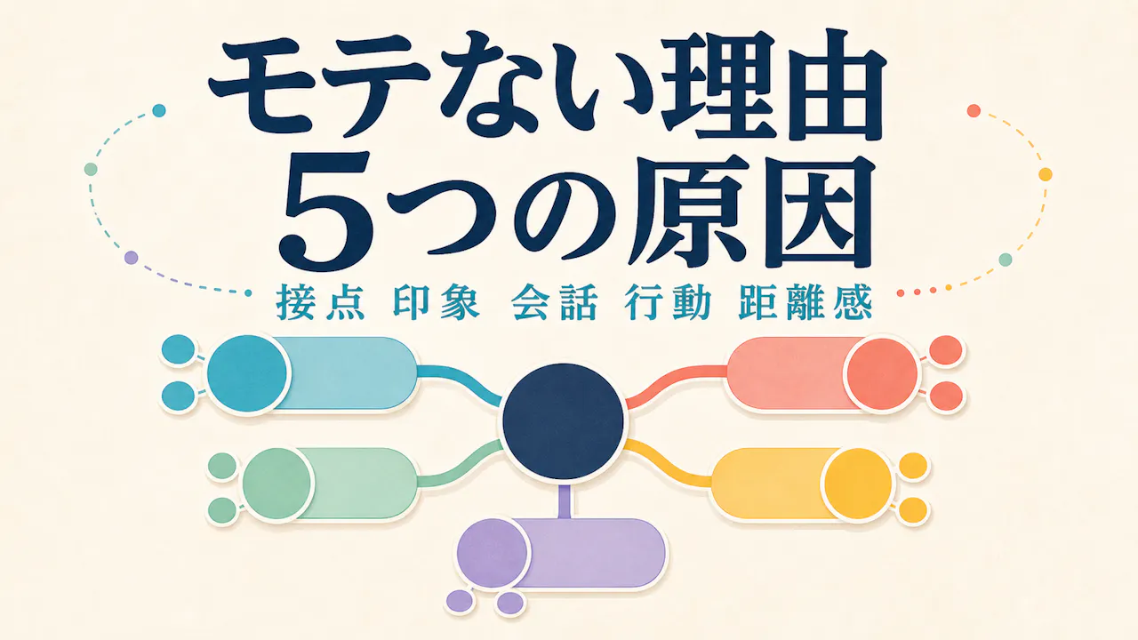 モテない理由は大きく5つに分かれる