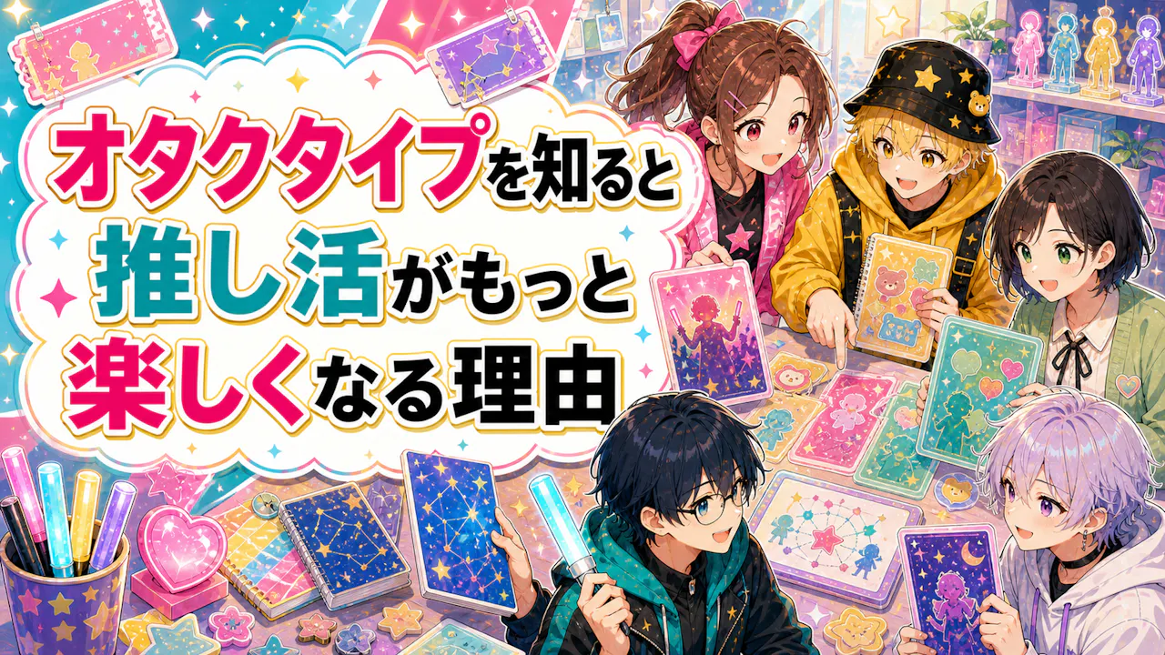 オタクタイプを知ると推し活がもっと楽しくなる理由