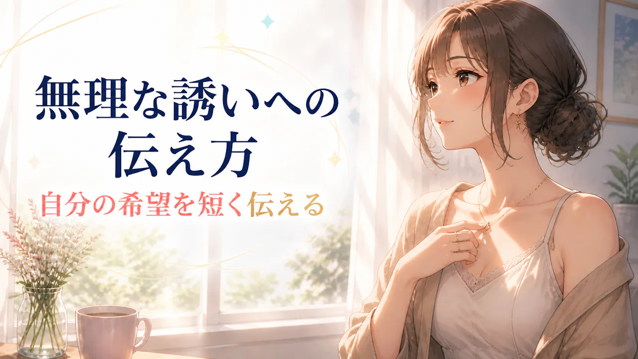 無理な誘いへの伝え方