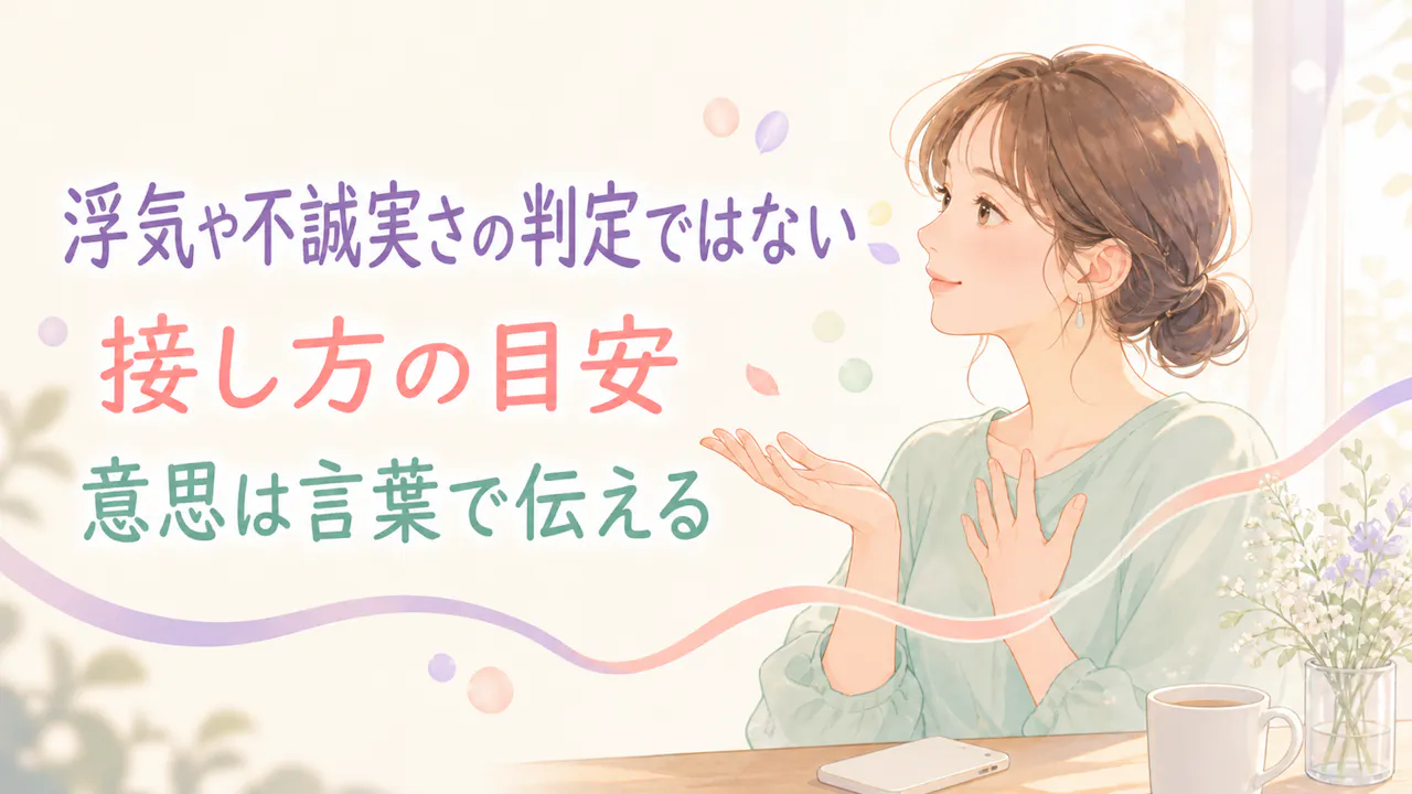 浮気や不誠実さの判定ではない