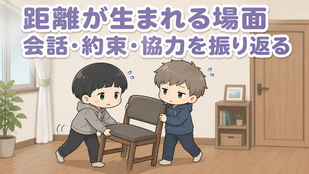 男性同士で距離が生まれやすい場面