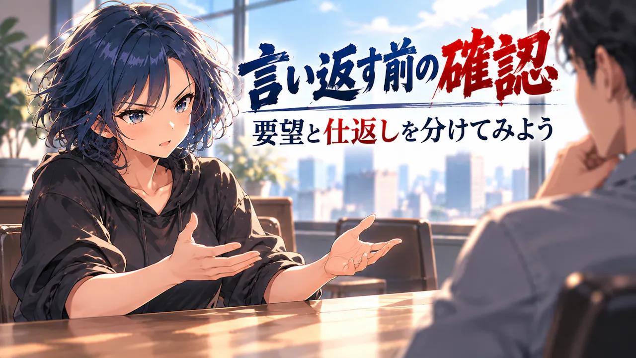 言い返す前に確かめたいこと