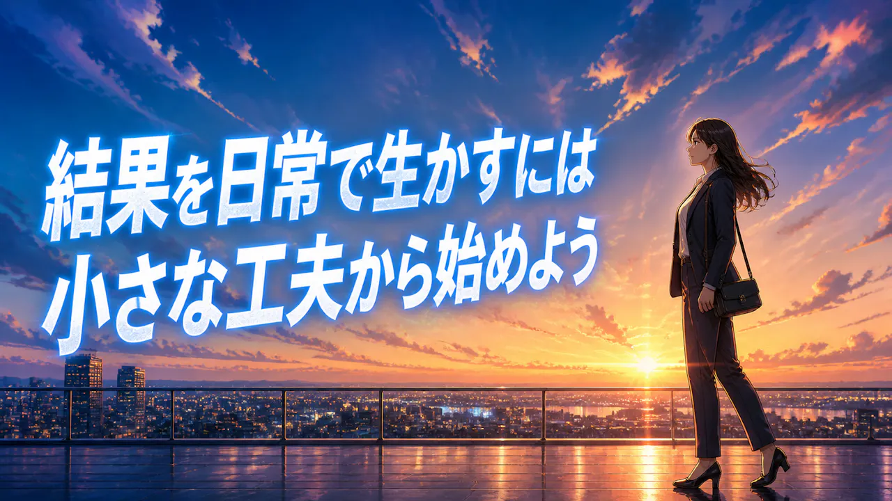 結果を日常で生かすには