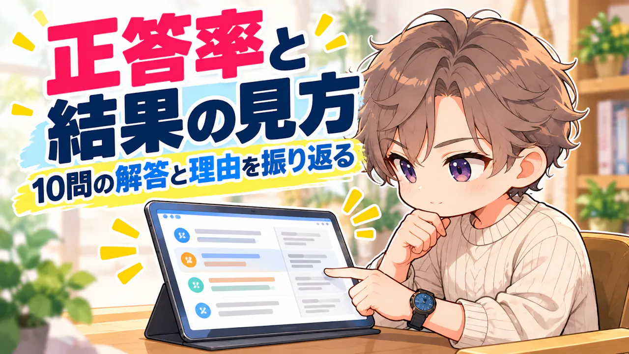 正答率と結果の見方