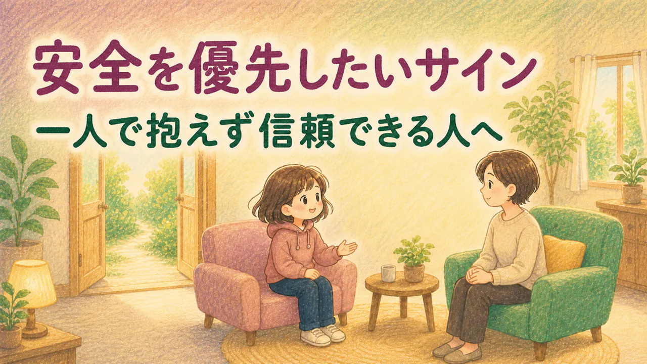 安全を優先したいサイン