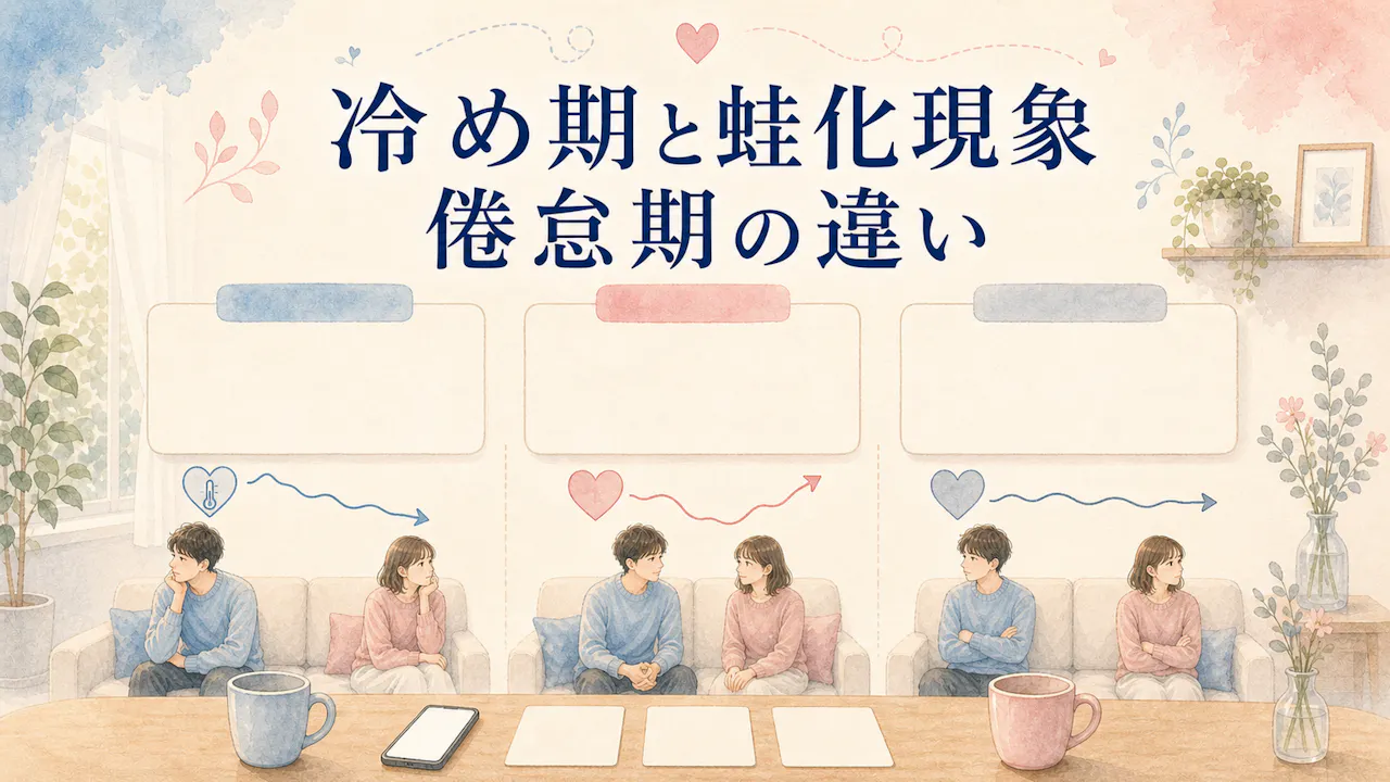 冷め期と蛙化現象・倦怠期の違い