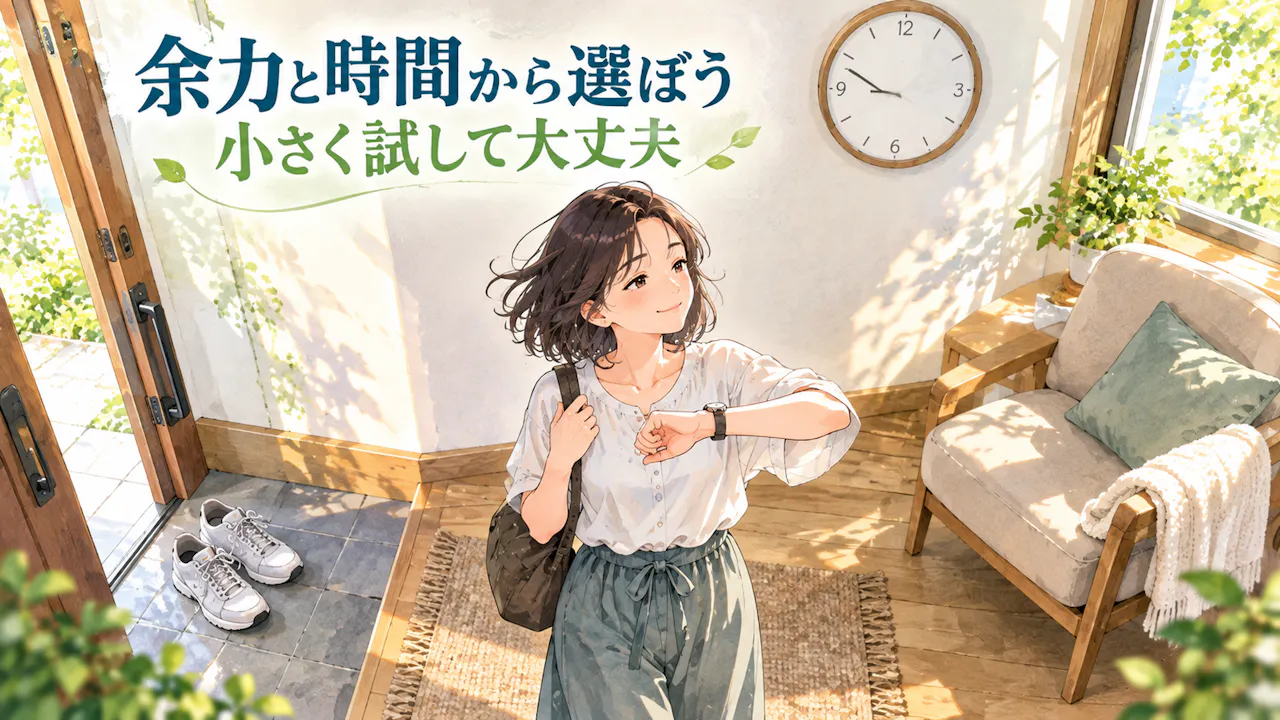 今の余力と時間から選ぶコツ