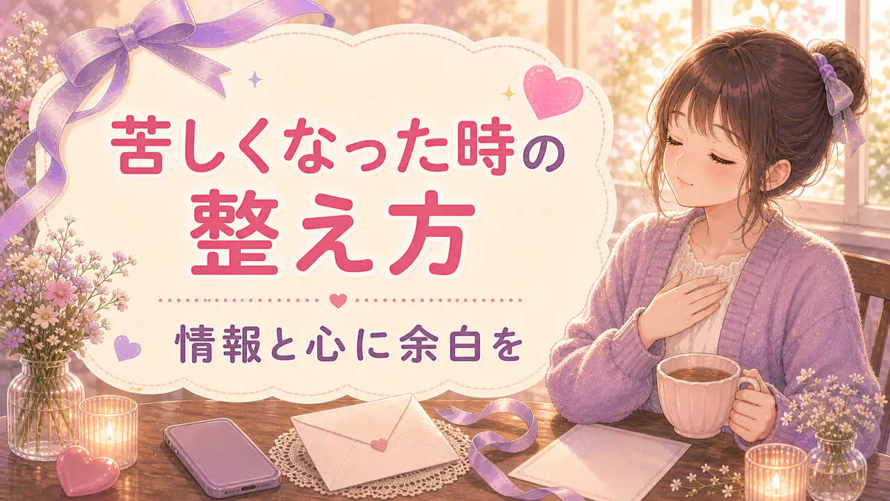 リアコで苦しくなった時の整え方