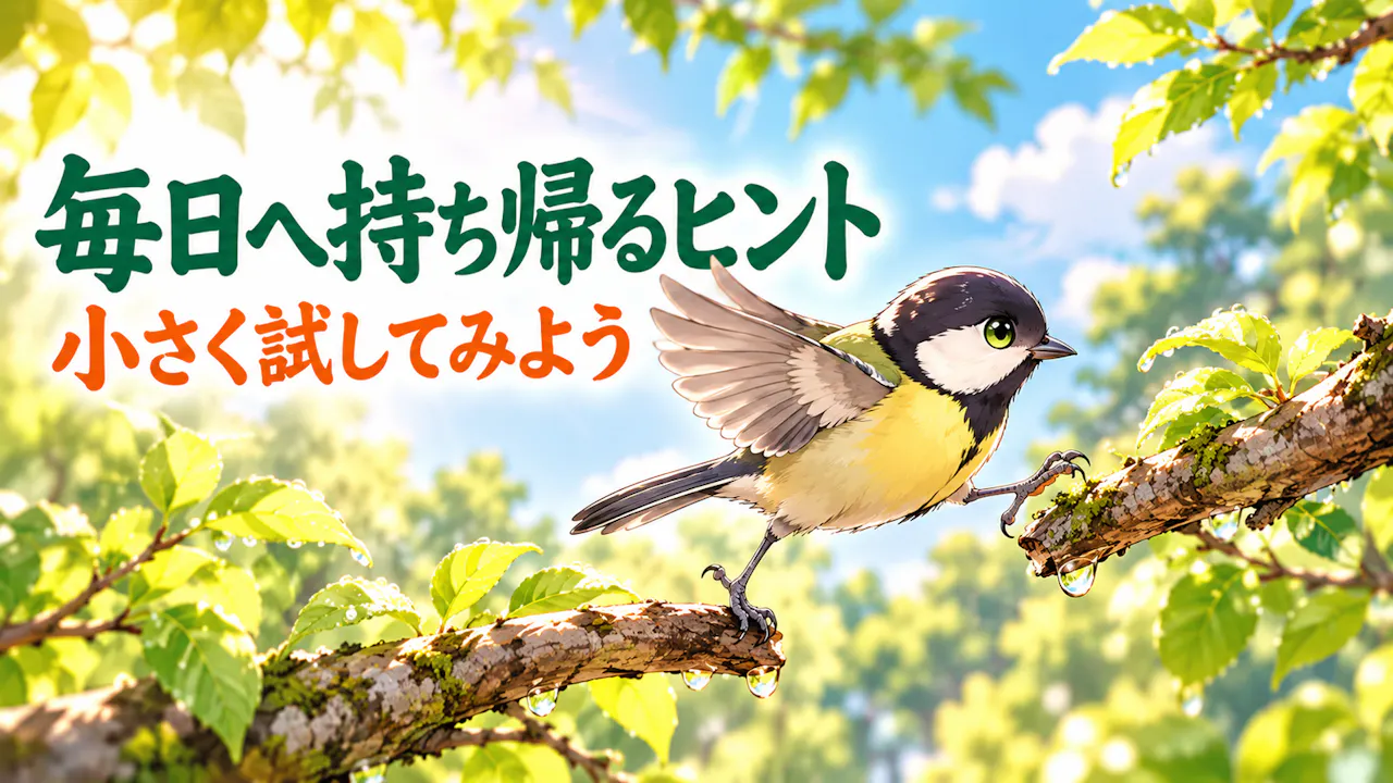 結果を自分の毎日へ持ち帰るには