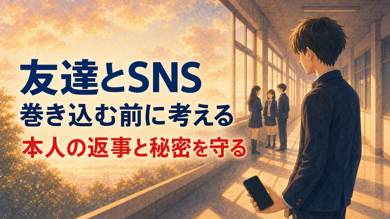 友達・SNSを巻き込む前に考えたいこと