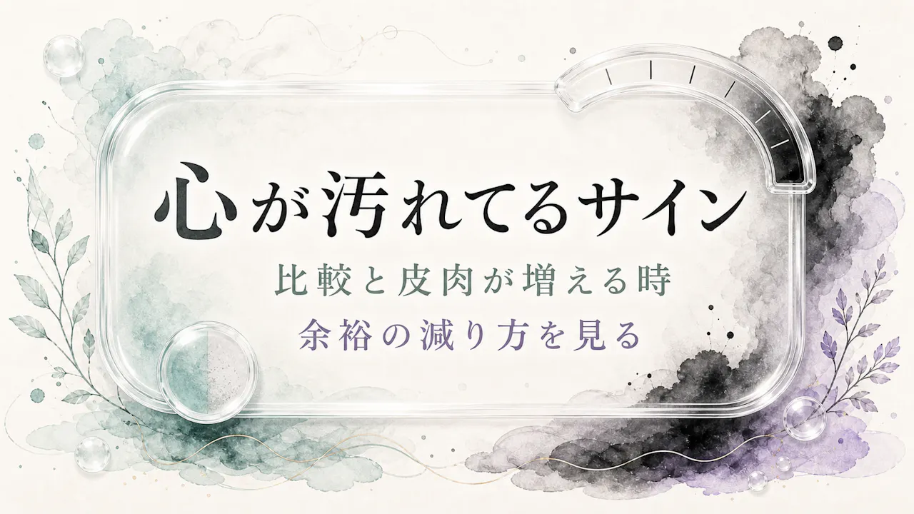 心が汚れているかも？と感じるサイン
