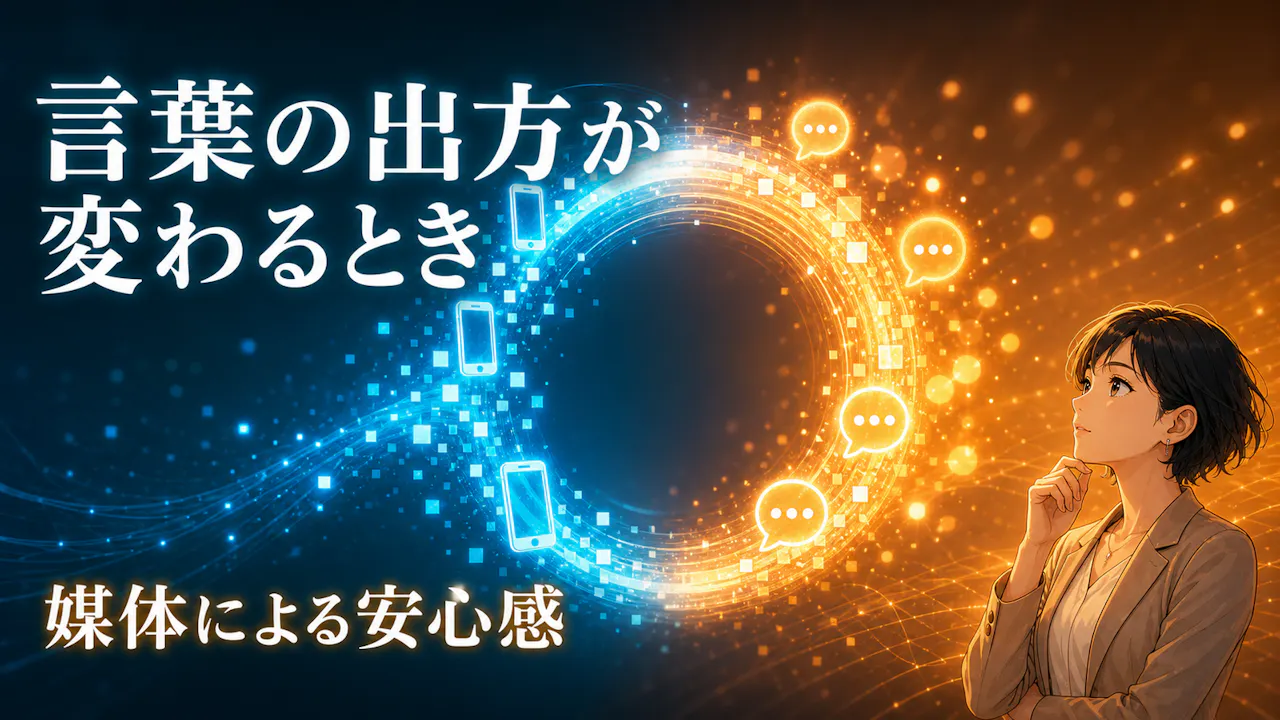 ネットと対面で言葉の出方が変わるとき