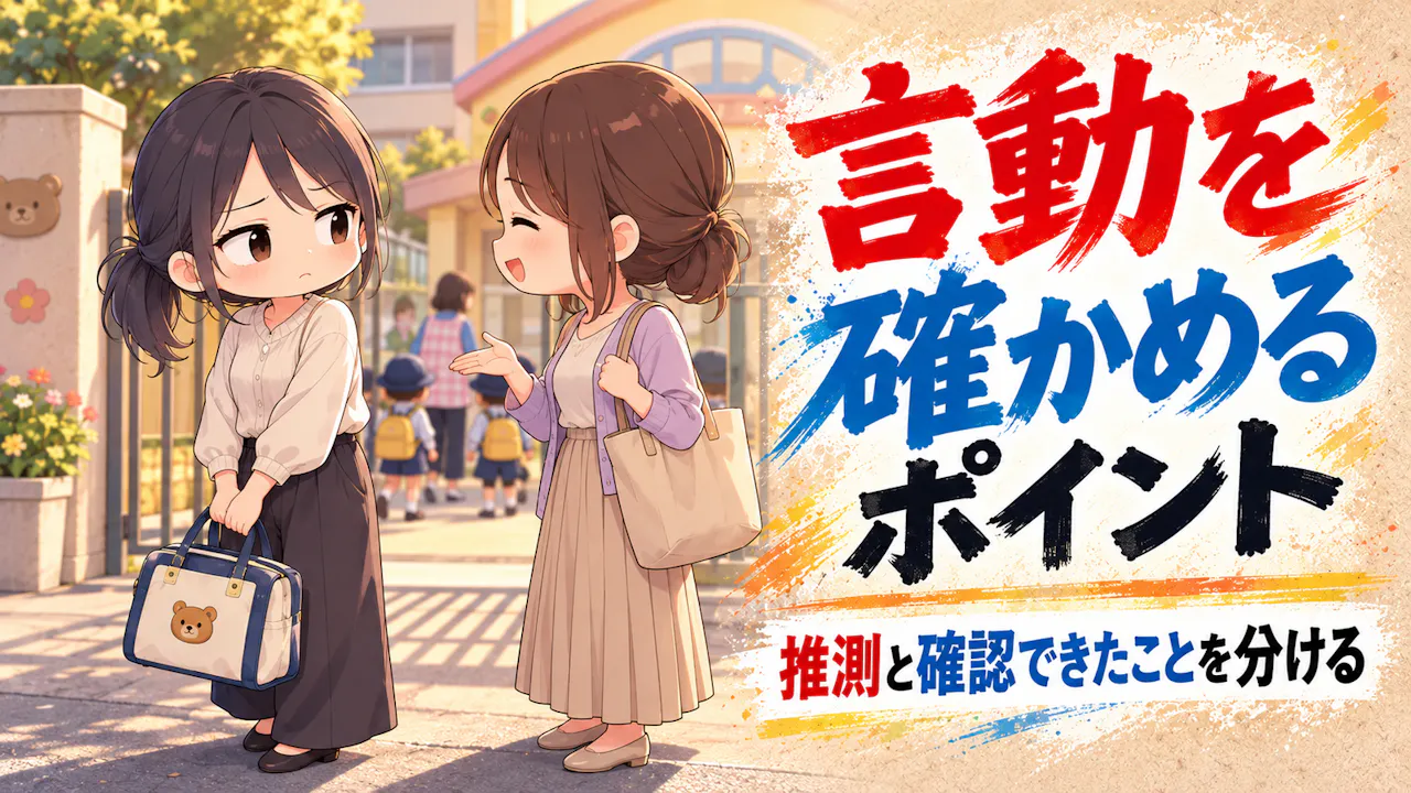 ママ友の言動を確かめるときのポイント