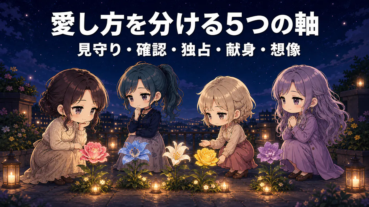 6タイプを分ける5つの愛情軸