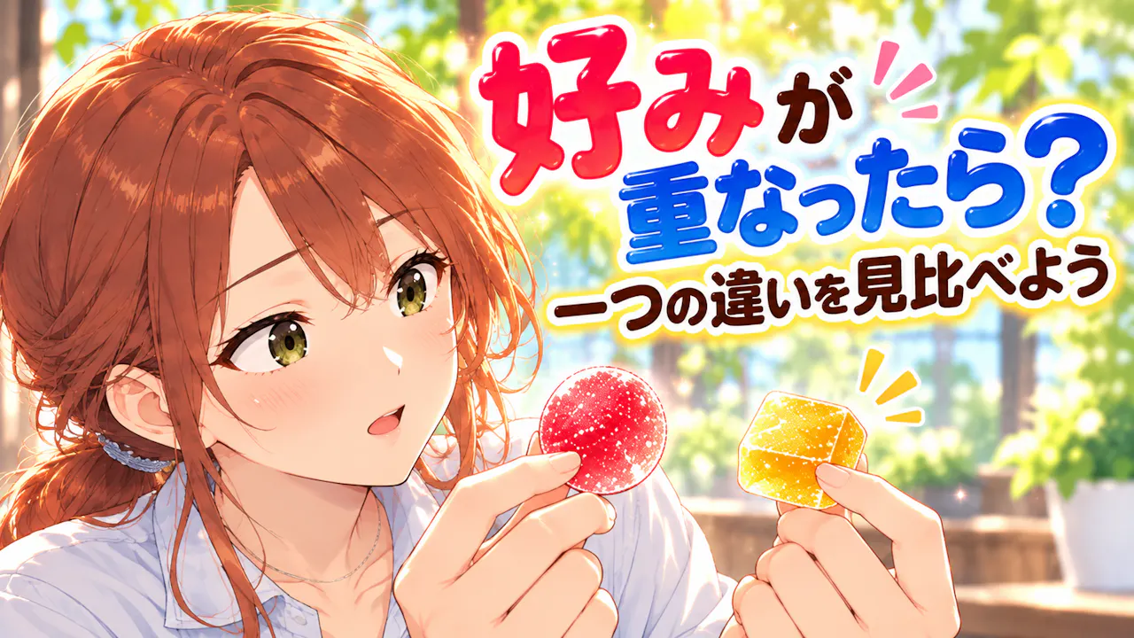 グミの好みが重なったときの選び方