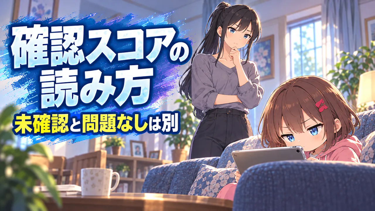 確認スコアの読み方