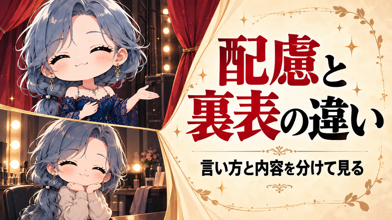 配慮と裏表を分けるポイント