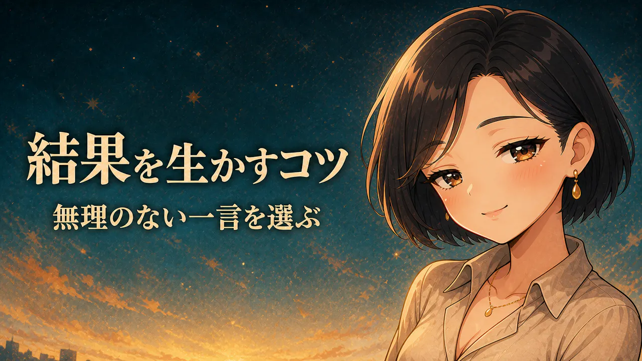 結果を自分らしい会話に生かすコツ