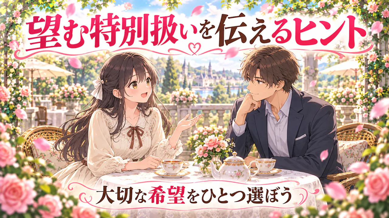望む特別扱いを伝えるヒント