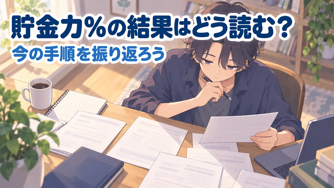 貯金力％の結果はどう読む？