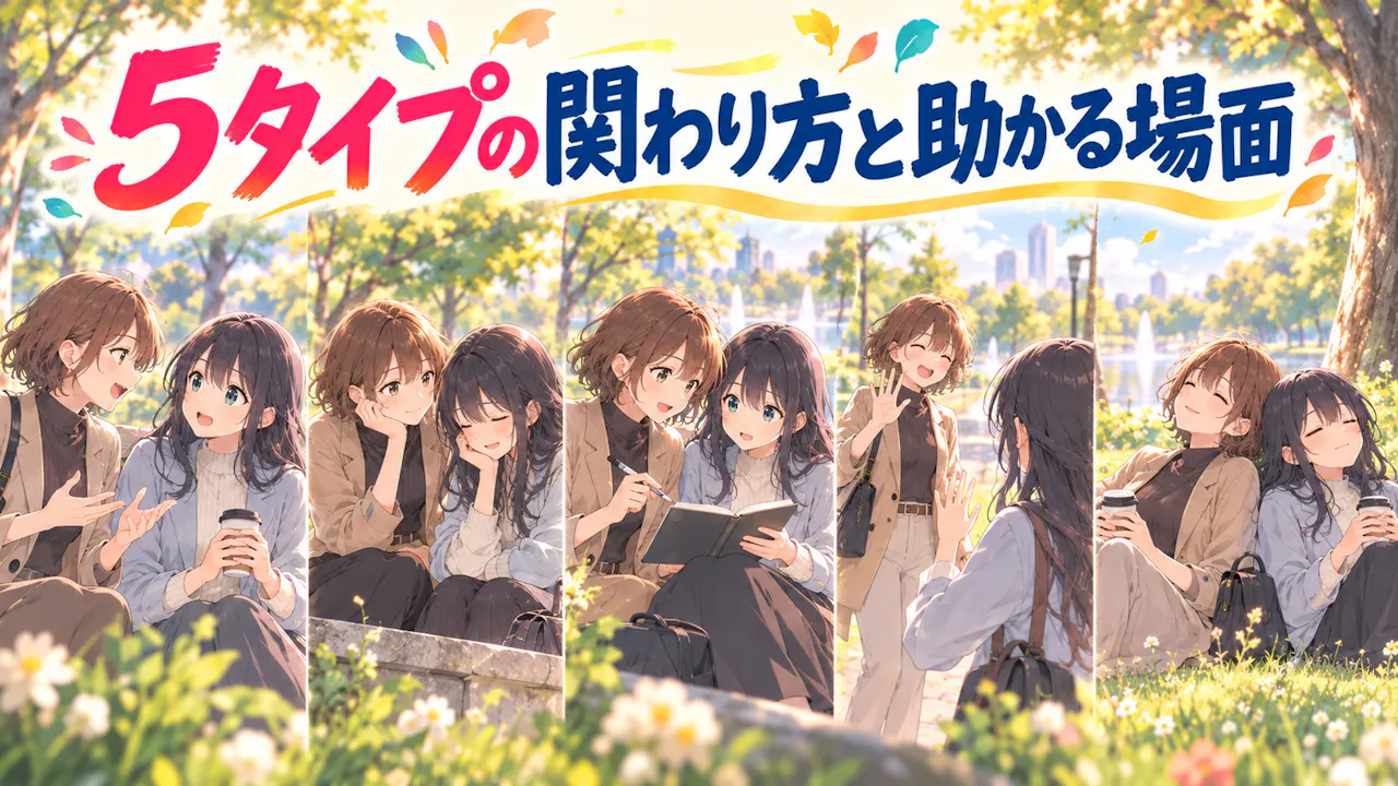 5タイプの関わり方と助かる場面