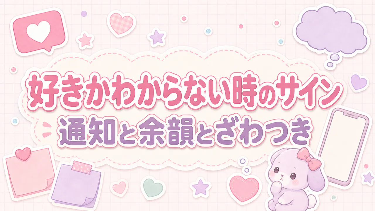 好きかわからない時に出やすいサイン