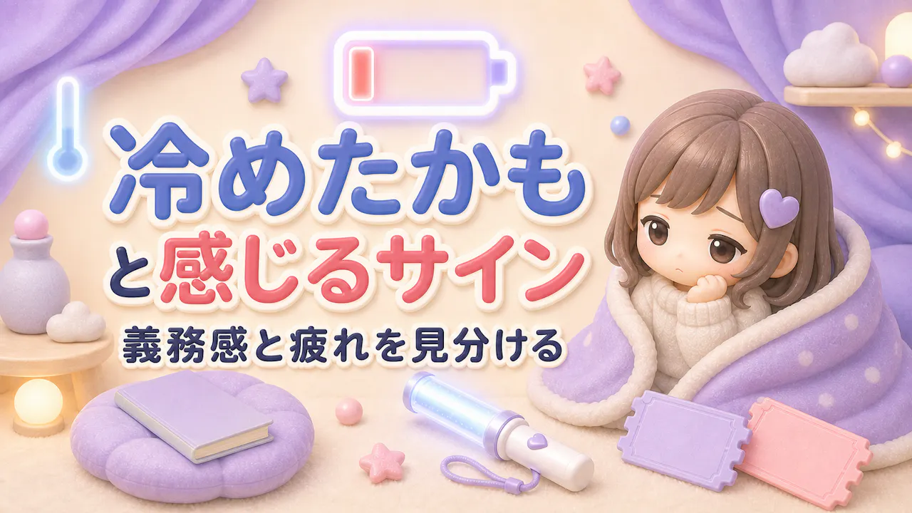 推しに冷めたかもと感じるサイン
