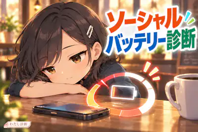 【ソーシャルバッテリー診断】今のあなたの残量は何％？人付き合いのエネルギーをチェック