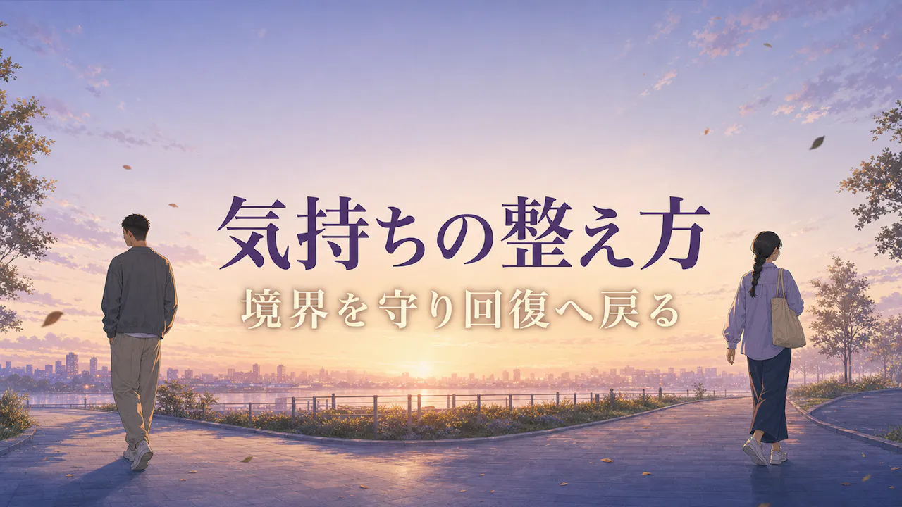 ごめん避けかもと感じた時の整え方