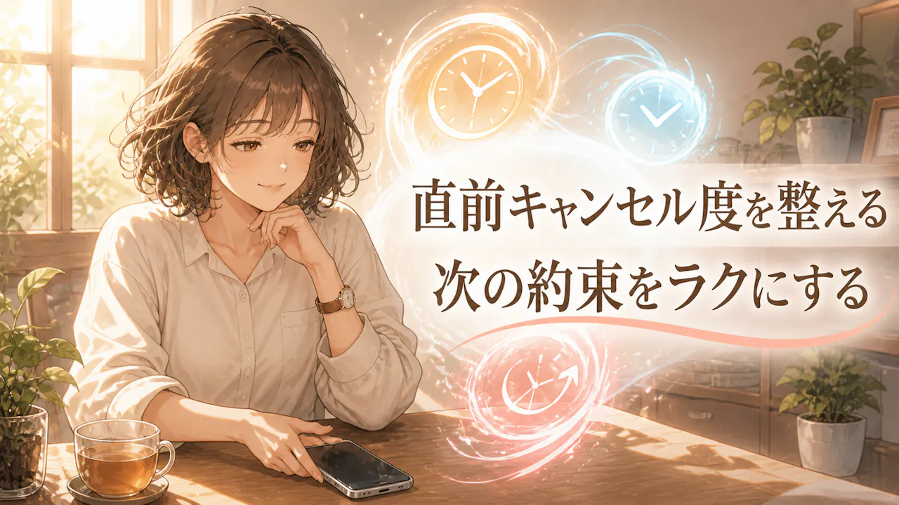 直前キャンセル度を整える3つのコツ