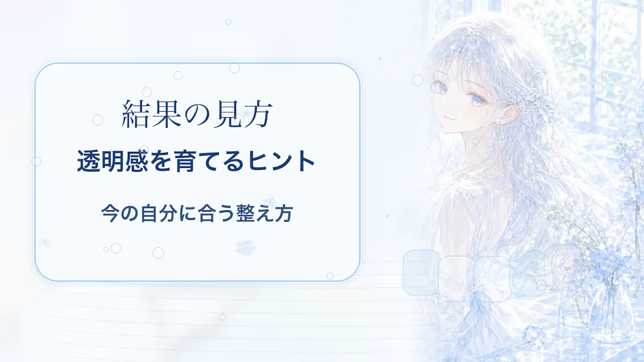結果の見方と透明感を育てるヒント