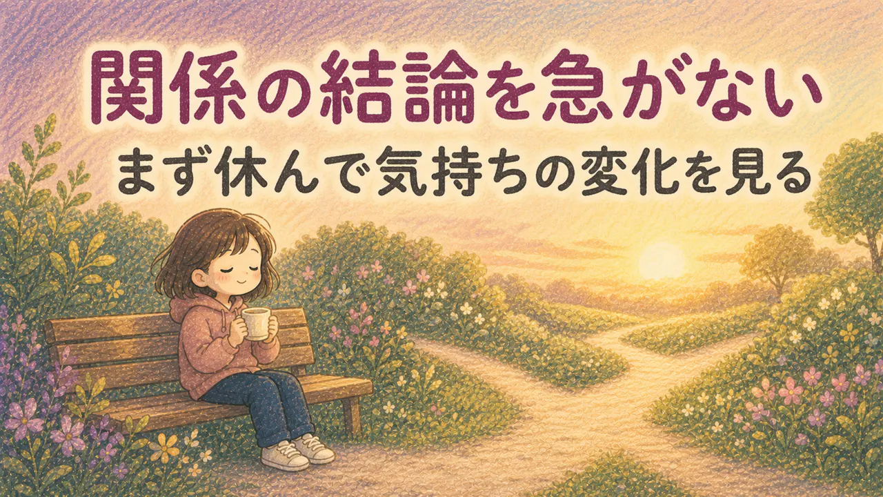 嫌いな気持ちと関係の結論を急いで結びつけない