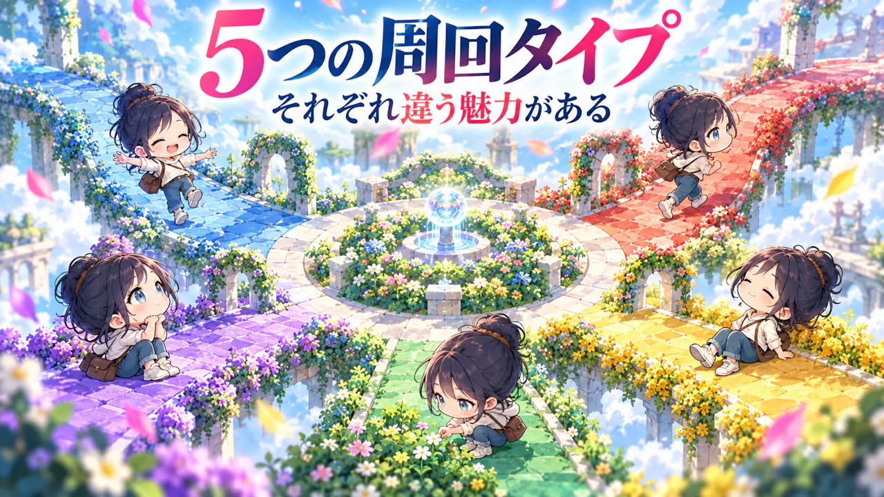 5つの周回タイプの楽しみ方
