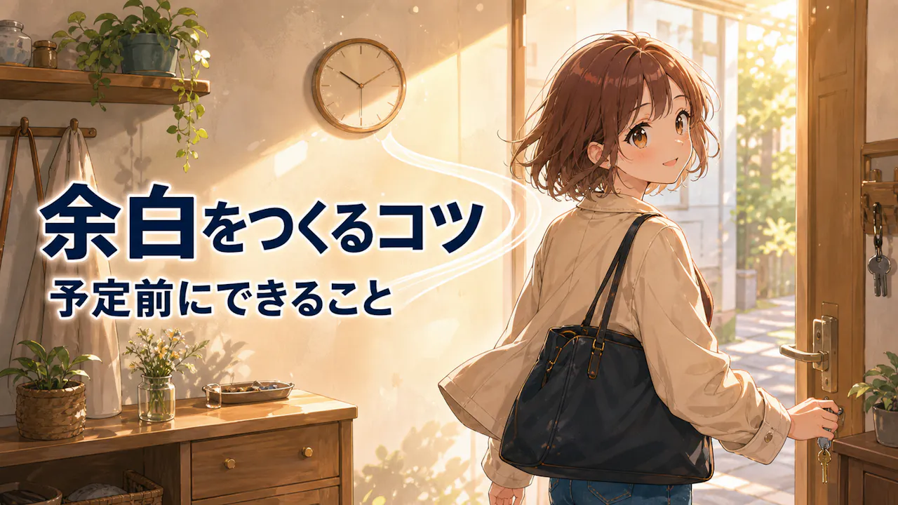 遅刻しそうな日に余白をつくるコツ
