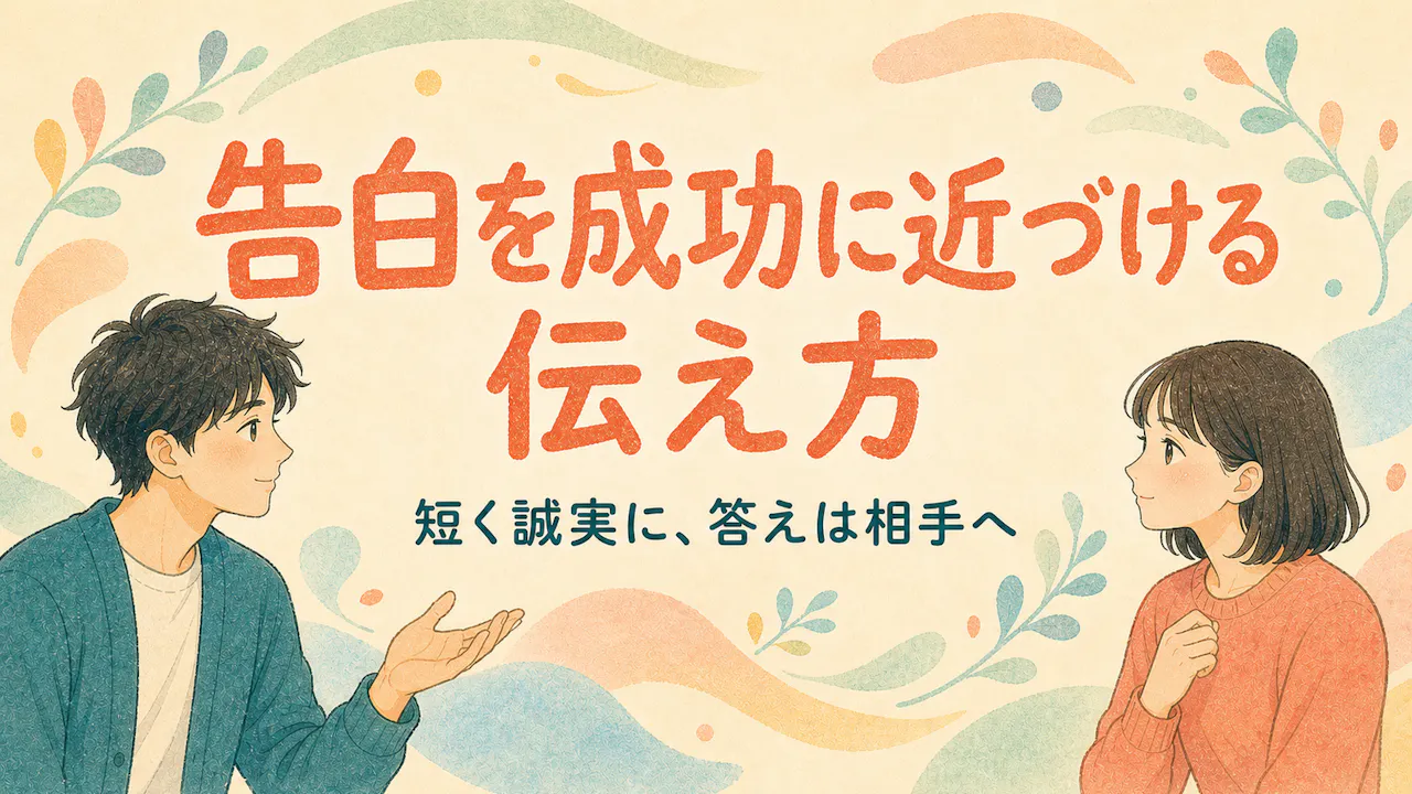 告白を成功に近づける伝え方