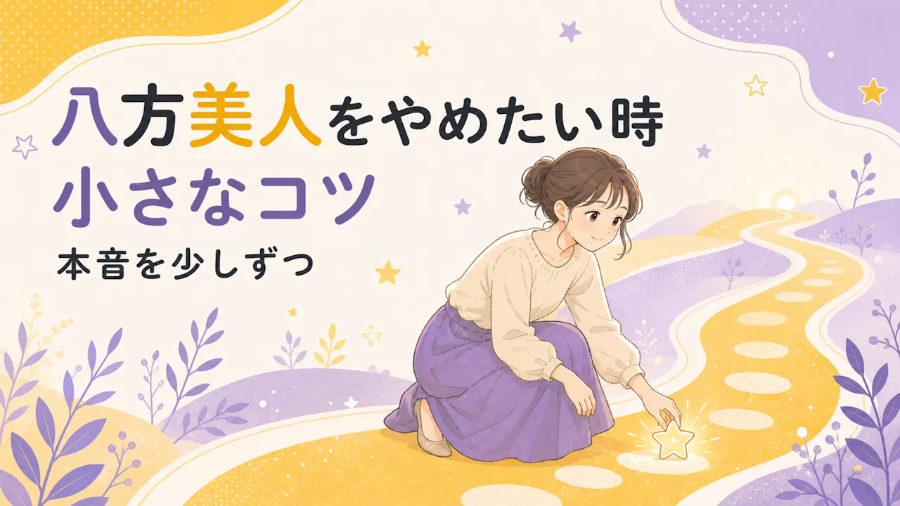 八方美人をやめたい時の小さなコツ