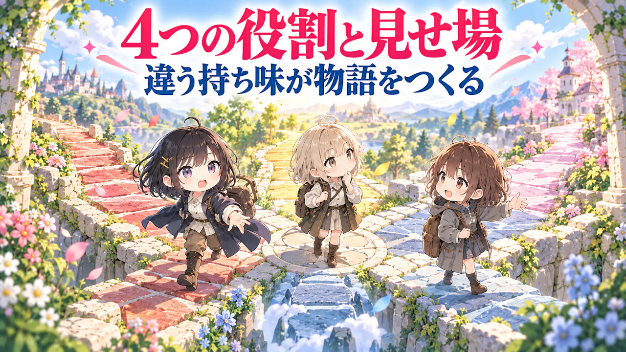 4つの役割と、それぞれの見せ場