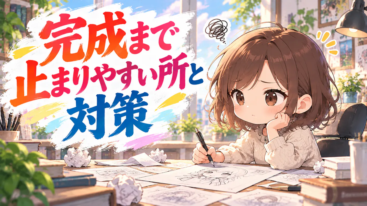 完成まで止まりやすい所と対策