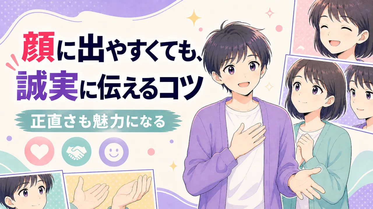 顔に出やすくても、誠実に伝えるコツ
