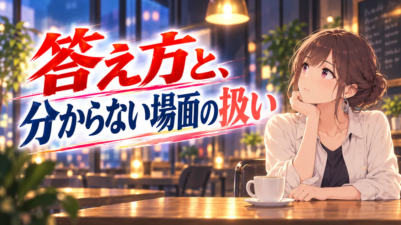 答え方と、分からない場面の扱い