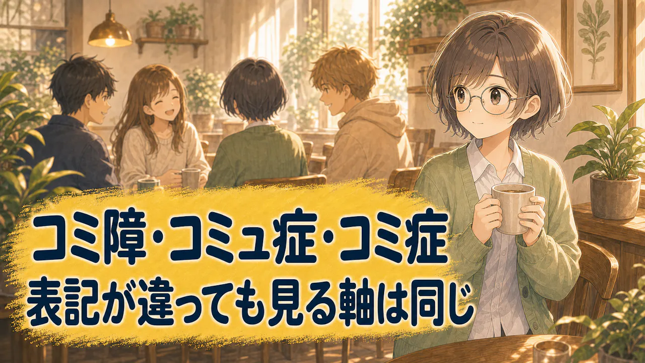 コミ障・コミュ症・コミ症と呼ばれることもあります