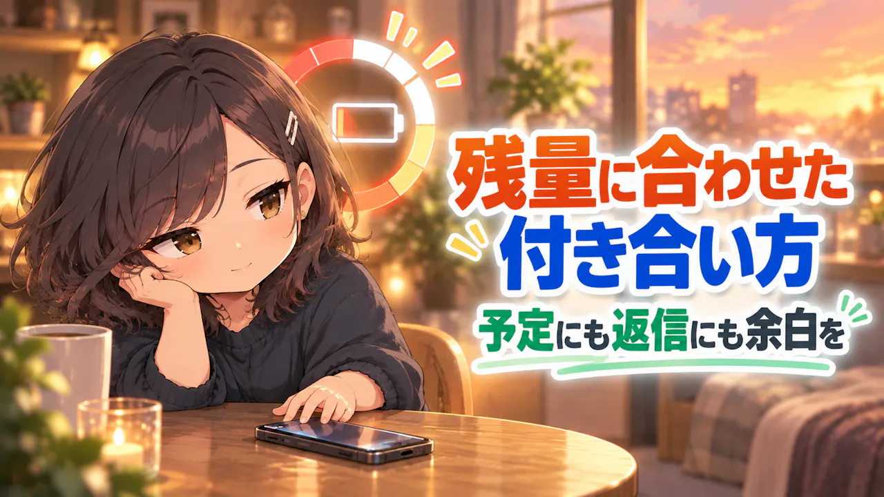 残量に合わせて交流のペースを選ぼう