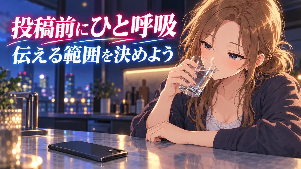 結果を投稿前のひと呼吸に変えるには？