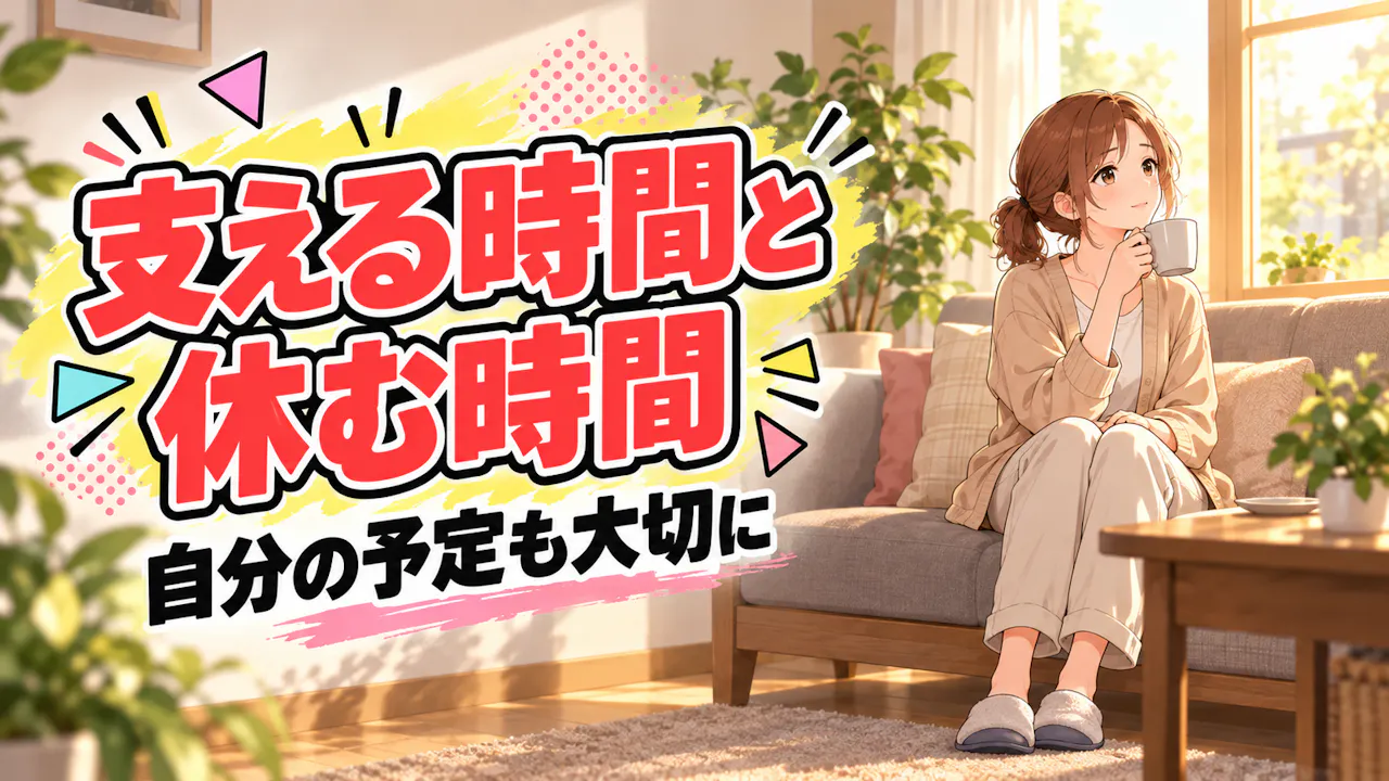 人を支える時間と自分が休む時間を分ける