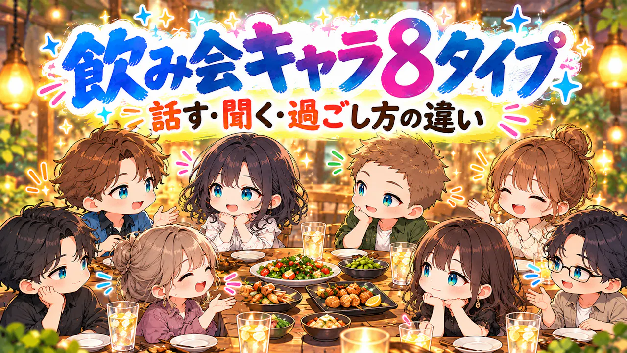 飲み会キャラ8タイプの違い