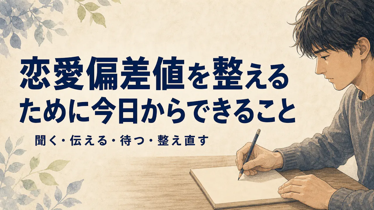 恋愛偏差値を整えるために今日からできること