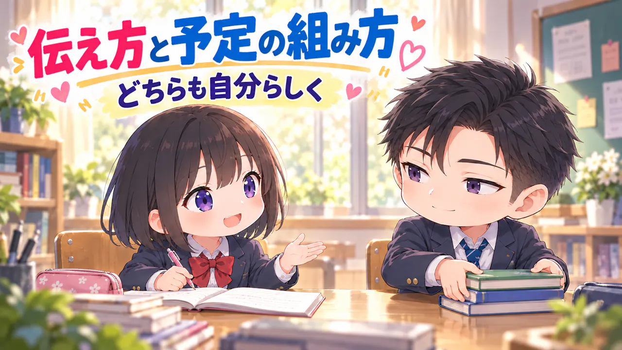 伝え方と予定の組み方を分けて考えよう