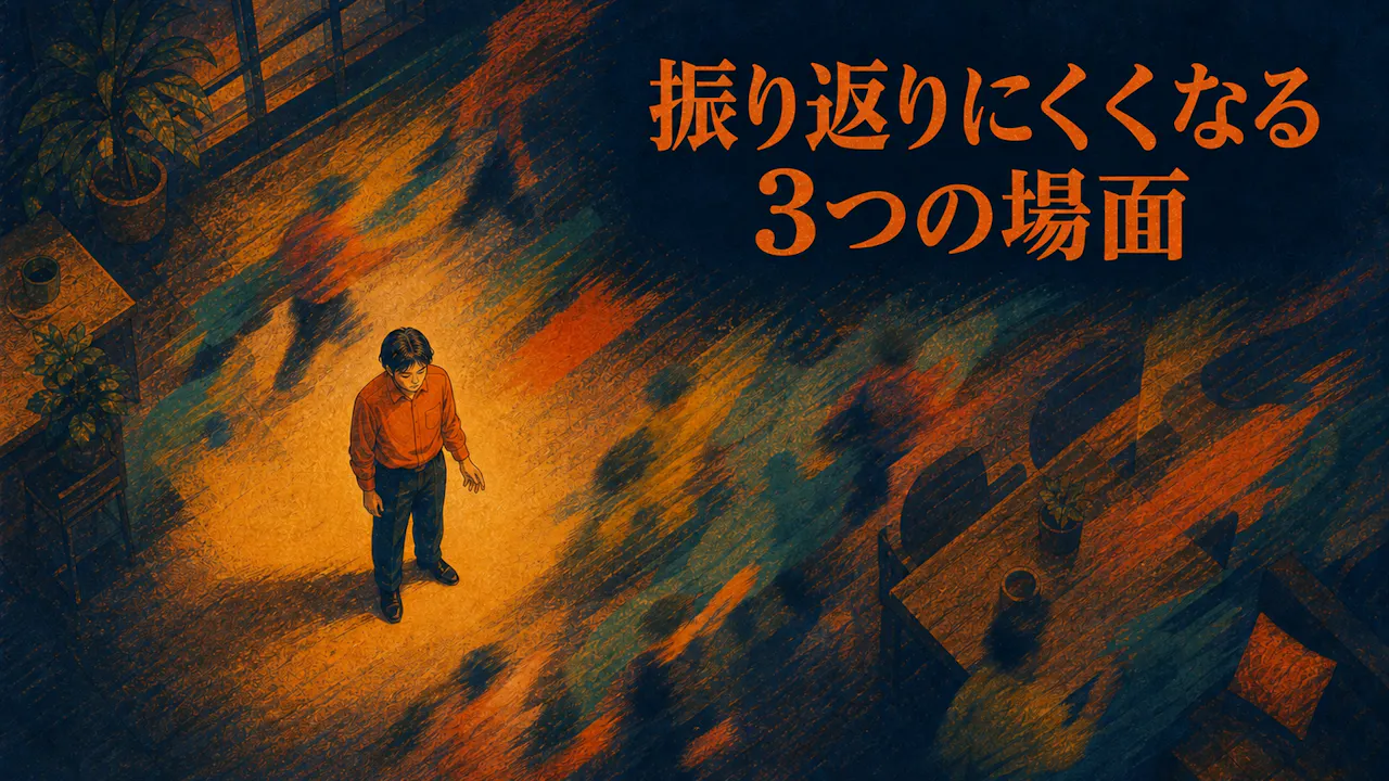 振り返りにくくなる3つの場面
