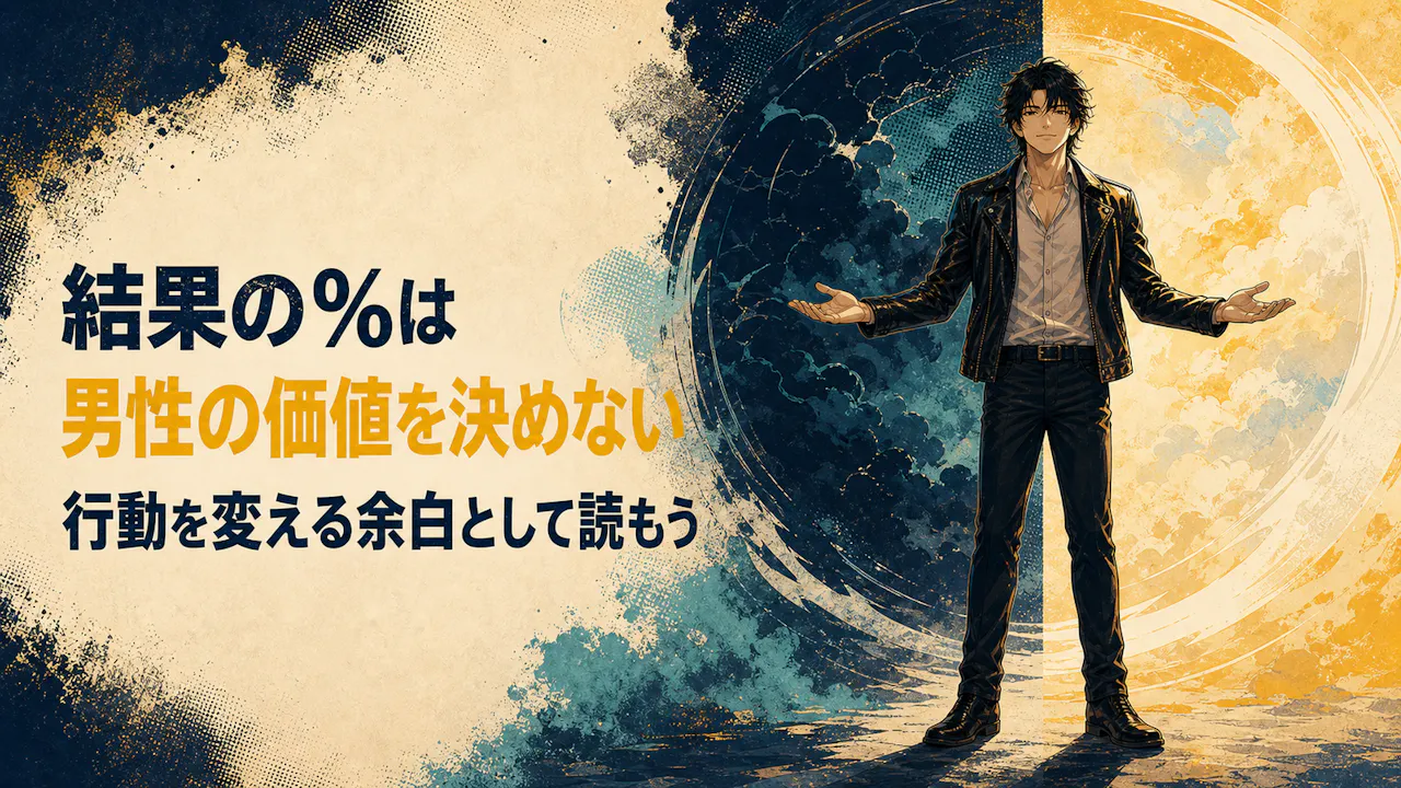 結果の％は男性の価値を決めない