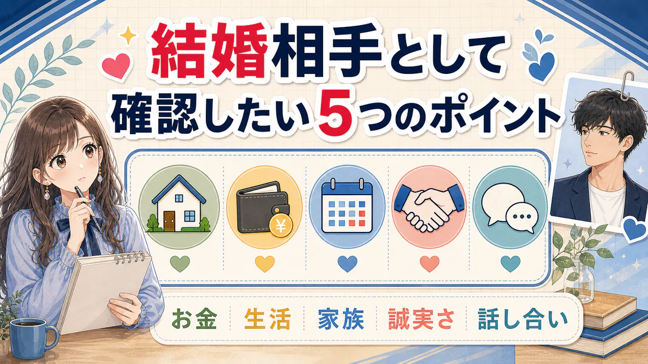 結婚相手として確認したい5つのポイント